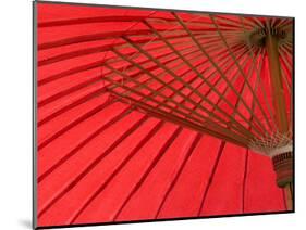 Red Umbrella, Chiang Mai, Thailand, Southeast Asia-Porteous Rod-Mounted Photographic Print