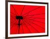 Red Umbrella Close Up, Vientiane, Laos, Indochina, Southeast Asia, Asia-Matthew Williams-Ellis-Framed Photographic Print