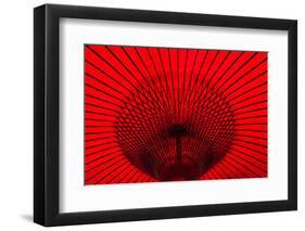 Red umbrella, Gifu, Japan-Keren Su-Framed Photographic Print