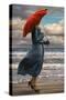 Red Umbrella-Paul Kelley-Stretched Canvas