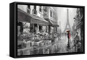 Red Umbrella-Brent Heighton-Framed Stretched Canvas
