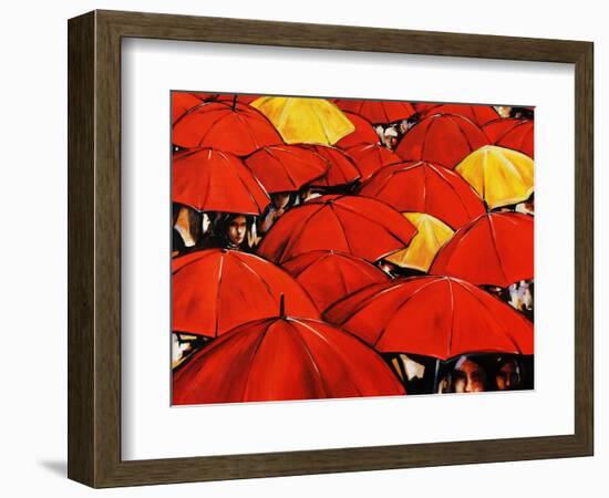 Red Umbrella-Sydney Edmunds-Framed Giclee Print