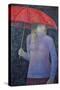 Red Umbrella-Ruth Addinall-Stretched Canvas