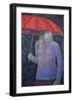 Red Umbrella-Ruth Addinall-Framed Giclee Print