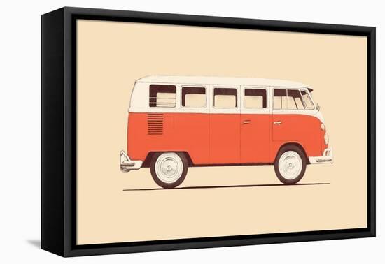 Red Van, 2023 (Digital)-Florent Bodart-Framed Stretched Canvas