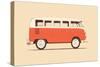 Red Van, 2023 (Digital)-Florent Bodart-Stretched Canvas