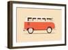 Red Van, 2023 (Digital)-Florent Bodart-Framed Giclee Print