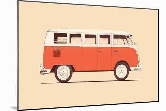 Red Van, 2023 (Digital)-Florent Bodart-Mounted Giclee Print