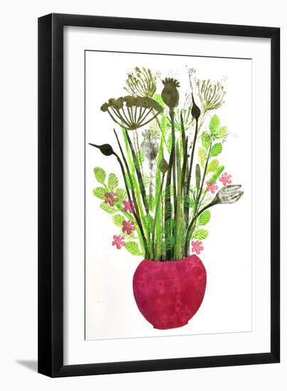 Red vase 2, 2021 (monoprint)-Sarah Thompson-Engels-Framed Giclee Print
