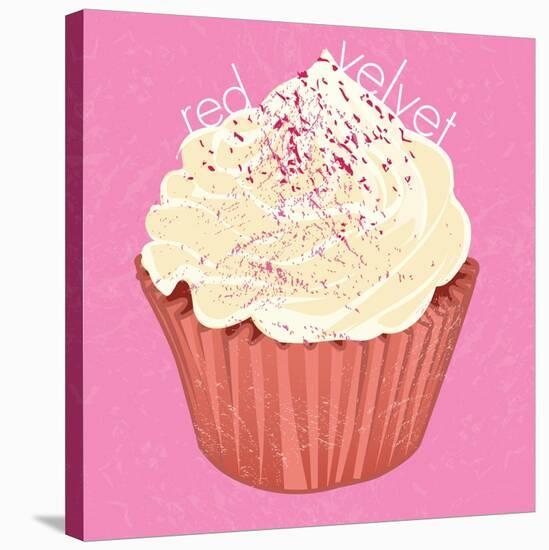 Red Velvet Cupcake, 2019,-Nancy Moniz Charalambous-Stretched Canvas