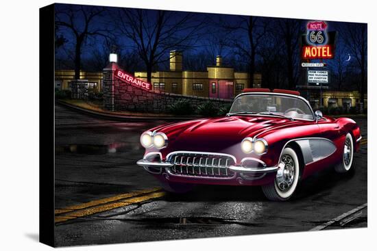 Red Vette-Helen Flint-Stretched Canvas