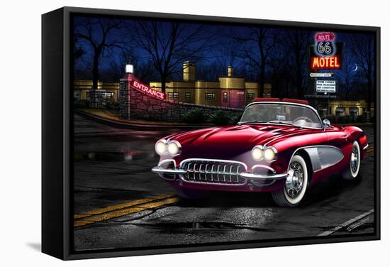 Red Vette-Helen Flint-Framed Stretched Canvas