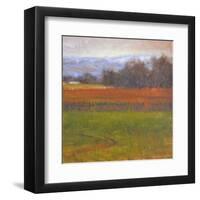 Red Vineyard Near The River I-Todd Telander-Framed Art Print