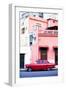 Red Vintage American Car Parked on a Street in Havana Centro-Lee Frost-Framed Photographic Print