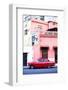 Red Vintage American Car Parked on a Street in Havana Centro-Lee Frost-Framed Photographic Print