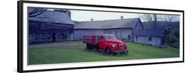 Red Vintage Pickup-Richard Berenholtz-Framed Art Print