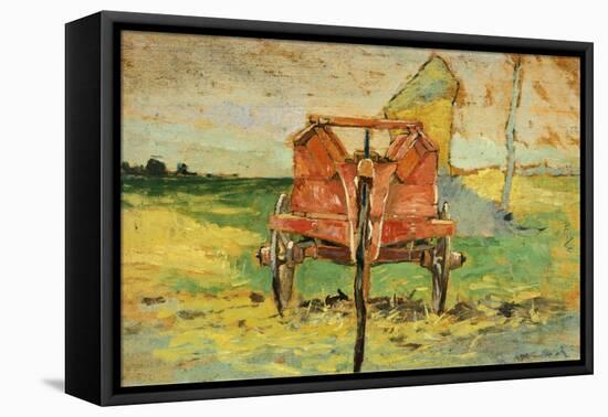 Red Wagon, 1910-1920-Guglielmo Micheli-Framed Stretched Canvas