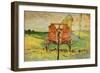 Red Wagon, 1910-1920-Guglielmo Micheli-Framed Giclee Print