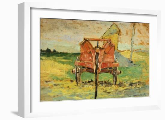 Red Wagon, 1910-1920-Guglielmo Micheli-Framed Giclee Print