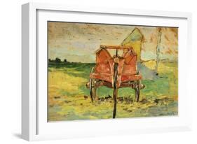 Red Wagon, 1910-1920-Guglielmo Micheli-Framed Giclee Print