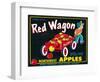 Red Wagon Apple Label - Yakima, WA-Lantern Press-Framed Art Print