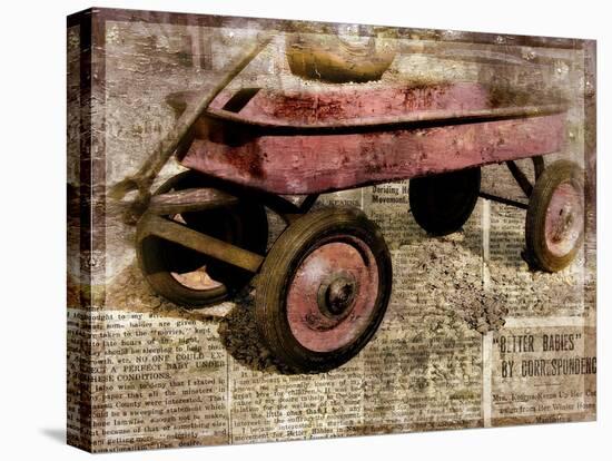 Red Wagon-Mindy Sommers-Stretched Canvas