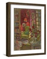 Red Wall, Red Roses-Susan Ryder-Framed Giclee Print