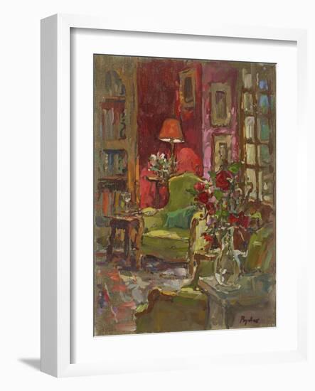 Red Wall, Red Roses-Susan Ryder-Framed Giclee Print