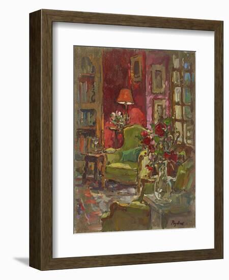 Red Wall, Red Roses-Susan Ryder-Framed Giclee Print