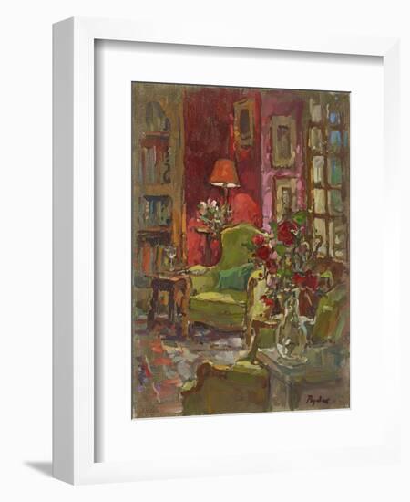 Red Wall, Red Roses-Susan Ryder-Framed Giclee Print