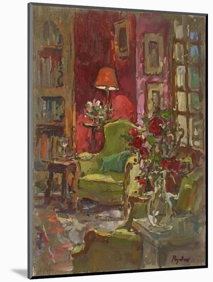 Red Wall, Red Roses-Susan Ryder-Mounted Giclee Print