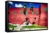 Red Walled Fort Christian, Charlotte Amalie, USVI-George Oze-Framed Stretched Canvas