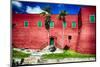 Red Walled Fort Christian, Charlotte Amalie, USVI-George Oze-Mounted Photographic Print