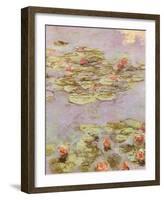 Red Water Lilies-Claude Monet-Framed Art Print