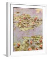 Red Water Lilies-Claude Monet-Framed Art Print