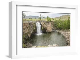 Red waterfall, Orkhon valley, South Hangay province, Mongolia, Central Asia, Asia-Francesco Vaninetti-Framed Photographic Print