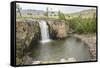 Red waterfall, Orkhon valley, South Hangay province, Mongolia, Central Asia, Asia-Francesco Vaninetti-Framed Stretched Canvas