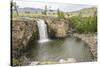 Red waterfall, Orkhon valley, South Hangay province, Mongolia, Central Asia, Asia-Francesco Vaninetti-Stretched Canvas