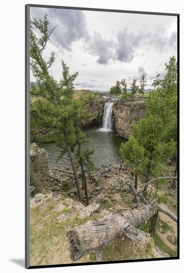 Red waterfall, Orkhon valley, South Hangay province, Mongolia, Central Asia, Asia-Francesco Vaninetti-Mounted Photographic Print