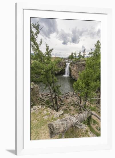 Red waterfall, Orkhon valley, South Hangay province, Mongolia, Central Asia, Asia-Francesco Vaninetti-Framed Photographic Print