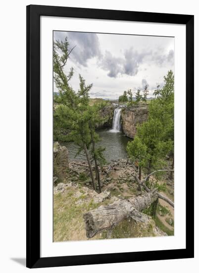 Red waterfall, Orkhon valley, South Hangay province, Mongolia, Central Asia, Asia-Francesco Vaninetti-Framed Photographic Print