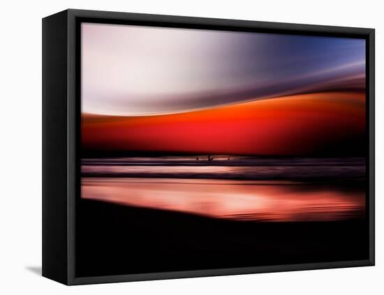 Red Wave-Josh Adamski-Framed Stretched Canvas