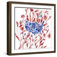 Red White and Blue 2-Irina Trzaskos Studio-Framed Giclee Print