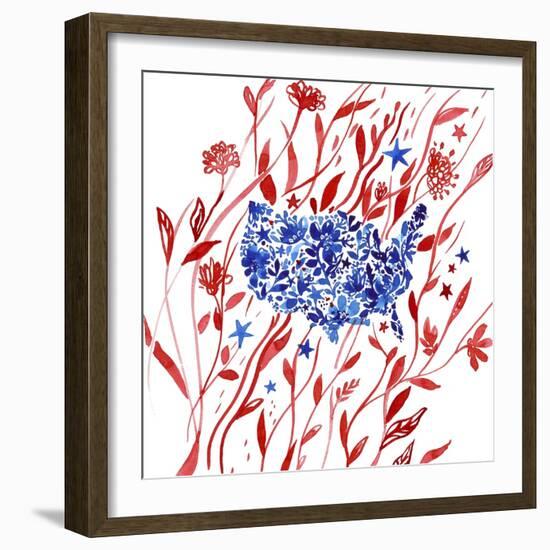 Red White and Blue 2-Irina Trzaskos Studio-Framed Giclee Print