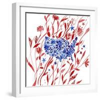 Red White and Blue 2-Irina Trzaskos Studio-Framed Giclee Print