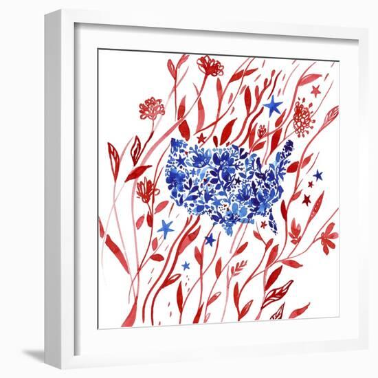Red White and Blue 2-Irina Trzaskos Studio-Framed Giclee Print