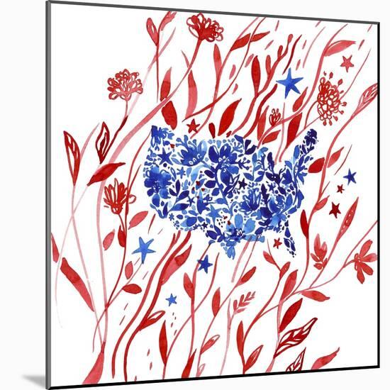 Red White and Blue 2-Irina Trzaskos Studio-Mounted Giclee Print