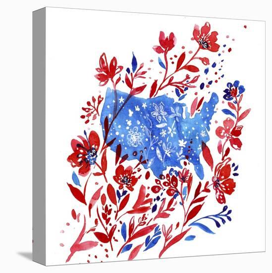 Red White and Blue 3-Irina Trzaskos Studio-Stretched Canvas