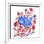 Red White and Blue 3-Irina Trzaskos Studio-Framed Giclee Print