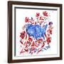 Red White and Blue 3-Irina Trzaskos Studio-Framed Giclee Print